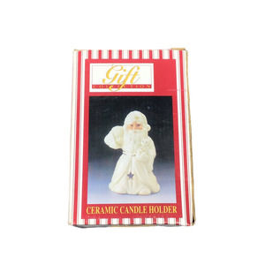 Beautiful Ceramic Santa Tea Light Candle Holder by Gift Collection ~ NEW IN BOX